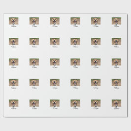 Papel De Regalo Foto de perro gato añadir nombre mascota personali