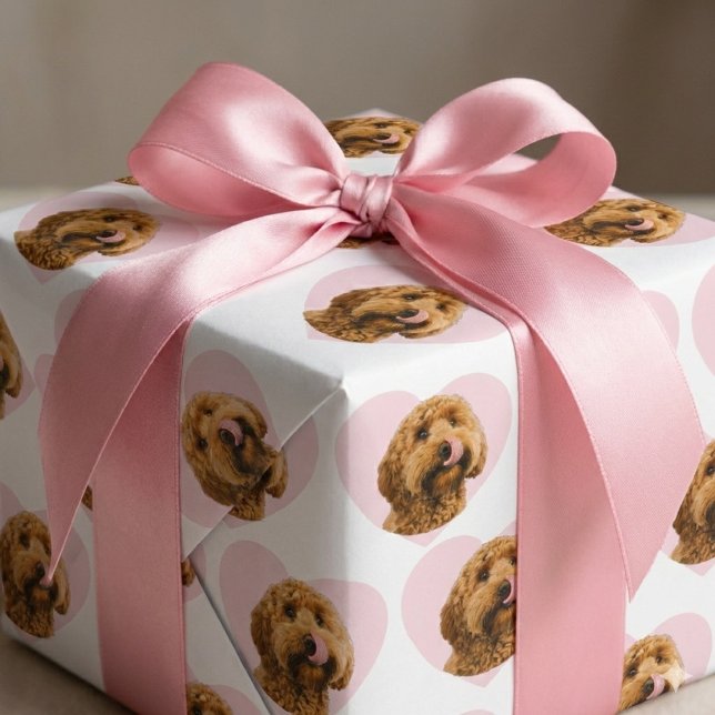 Papel De Regalo Foto de perro personalizada para San Valentín (Subido por el creador)
