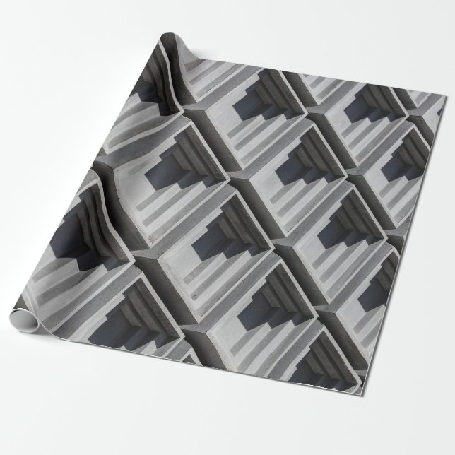 Papel De Regalo Foto de primer plano del edificio gris (Desenrollado)