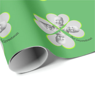 Papel De Regalo Foto de Shamrock Personalizado