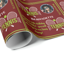 Papel De Regalo Foto de tenis Nombre de la edad Cumpleaños