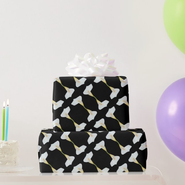 Papel De Regalo Foto del jardín trasero de Calla blanca Lily Flowe (Regalos de fiesta)