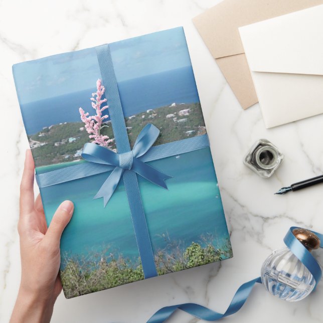 Papel De Regalo Foto del Paraíso de Playa Tropical del Caribe (Regalar)