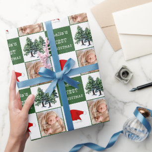 Papel De Regalo Foto del primer sombrero de Santa de Navidad del b