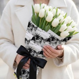 Papel De Regalo Foto en blanco y negro personalizada