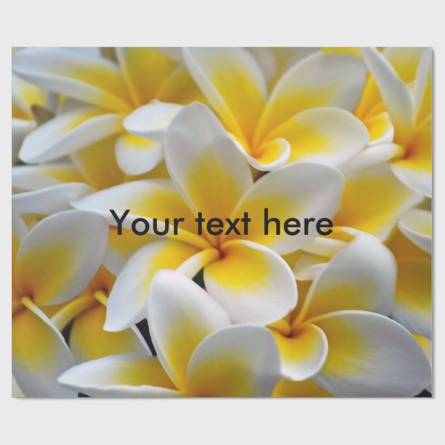 Papel De Regalo Foto Frangipani Plumeria de Flor (Superficie plana)