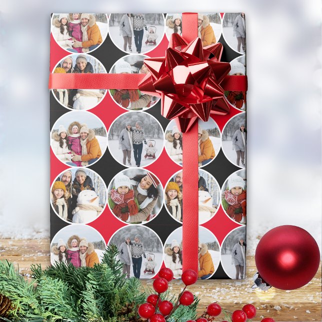 Papel De Regalo Foto: Navidades rojos negros envolviendo hojas de  (Subido por el creador)