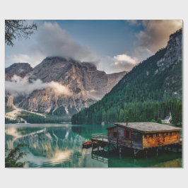 Papel De Regalo Foto paisajística del lago de las montañas italian