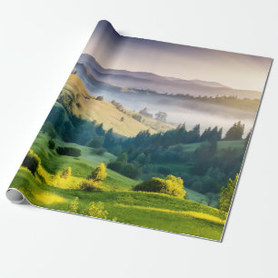 Papel De Regalo Foto panorámica de colinas onduladas