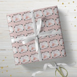 Papel De Regalo Foto personalizada de cumpleaños de bebé con leche<br><div class="desc">Nuestro diseño de envoltura de regalo para bebés rosa incluye su foto favorita para bebés y se personaliza con el nombre de un niño y el cumpleaños que se celebra. Cambie el nombre y "primer cumpleaños" a lo que quiera. El diseño se basa en un fondo de guijarros rosa. #NewBaby...</div>