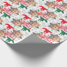 Foto personalizada de Feliz Navidad T-Rex