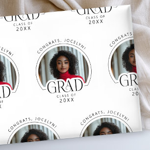 Papel De Regalo Foto personalizada de la promoción de 2026 Graduad