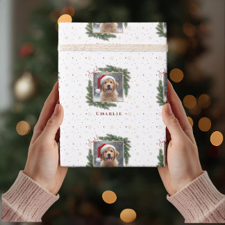 Papel De Regalo Foto personalizada de mascota de Navidad – Fiesta