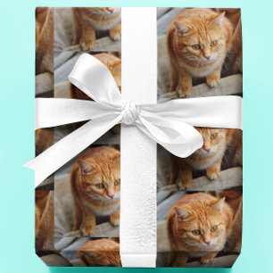Papel De Regalo Foto Personalizada de Mascota Gato Perro