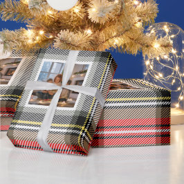Papel De Regalo Foto personalizada de Navidades de Plaid