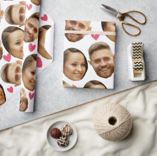 Papel De Regalo Foto personalizada de Personalizado facial con par