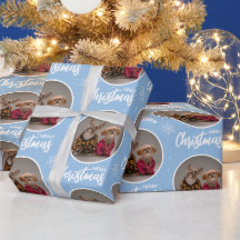 Foto personalizada de un círculo de Feliz Navidad 