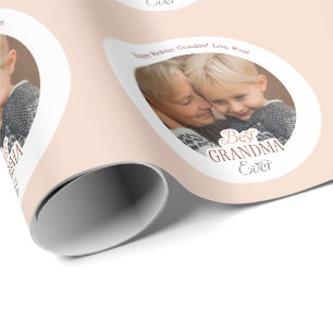 Papel De Regalo Foto personalizada Mejor Abuela del Mundo