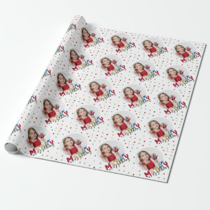 Papel De Regalo Foto personalizada Merry Todo colorido