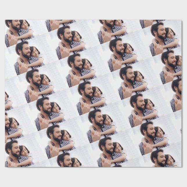 Papel De Regalo Foto personalizada personalizada (Superficie plana)