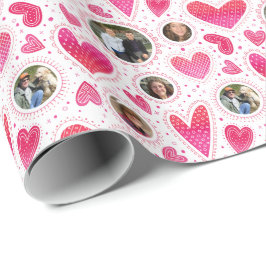 Papel De Regalo Foto personalizado Corazones Wacky Valentine