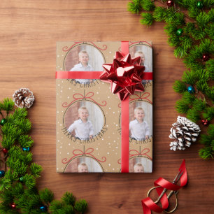 Papel De Regalo Foto personalizado Tan y Navidades negros