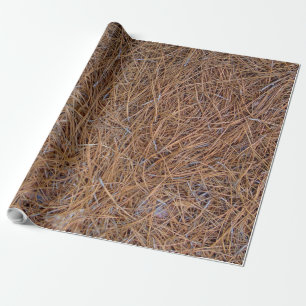 Papel De Regalo Foto rojiza de las agujas de la paja del pino