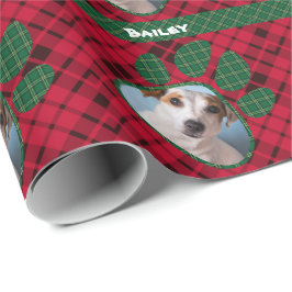 Papel De Regalo Foto y nombre de perro personalizado, Paw Mascota 