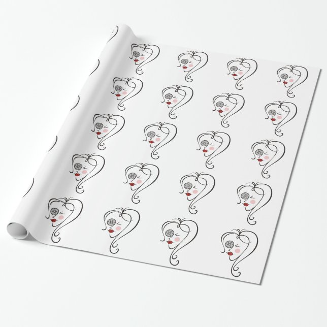 Papel De Regalo Fotógrafa femenina (Desenrollado)