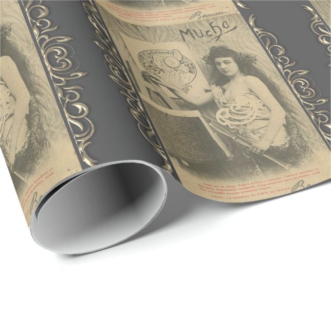 Papel De Regalo Fotografía artística de Art Nouveau Alphonse (Esquina del rollo)