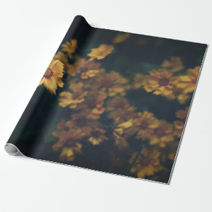 PAPEL DE REGALO FOTOGRAFÍA DE BOKEH DE FLORES AMARILLOS