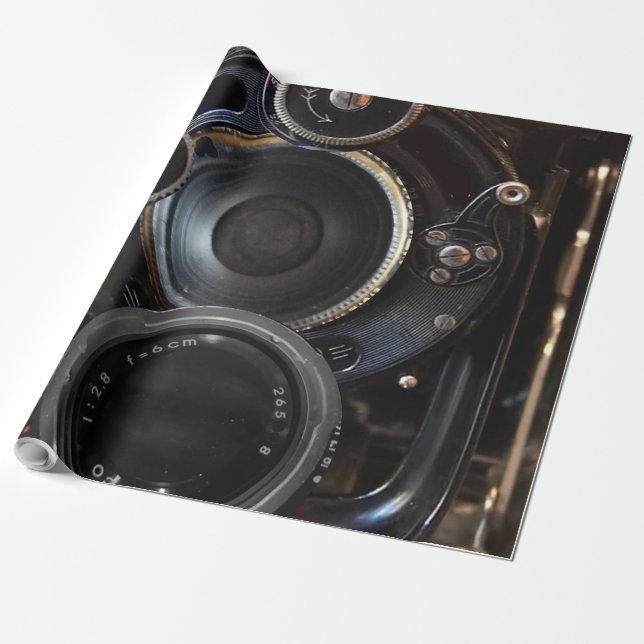 Papel De Regalo Fotografía de cámara antigua Película de lente ven (Desenrollado)