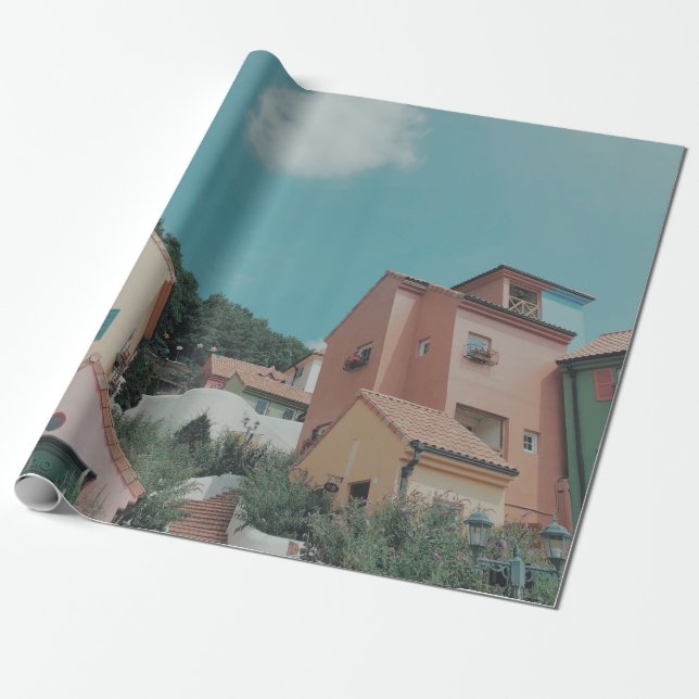PAPEL DE REGALO FOTOGRAFÍA DE CASAS CONCRETAS (Desenrollado)