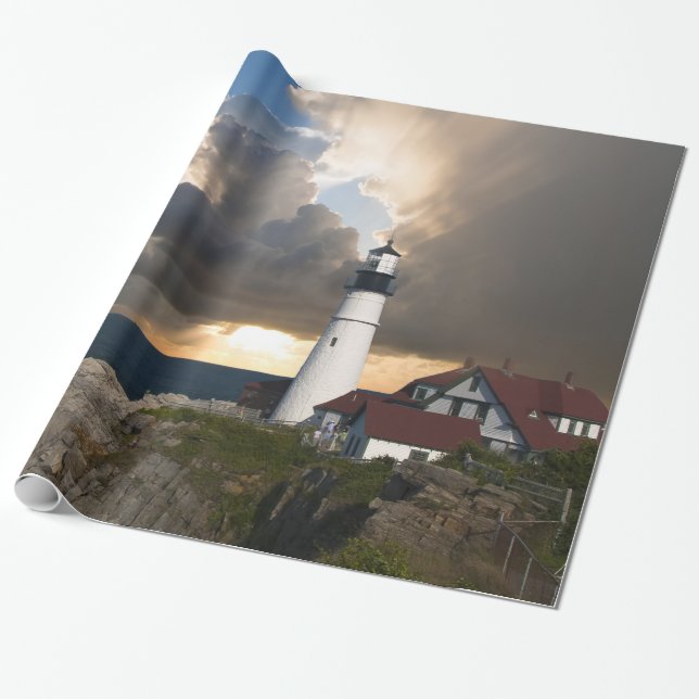 Papel De Regalo Fotografía de faro costero (Desenrollado)