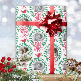 Papel De Regalo Fotografía de Felices Fiestas