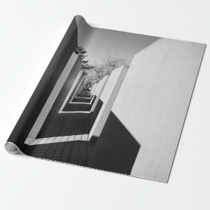 PAPEL DE REGALO FOTOGRAFÍA DE GRAYSCALE DE ALLEY