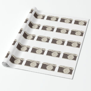 Papel De Regalo Fotografía de la cámara del vintage
