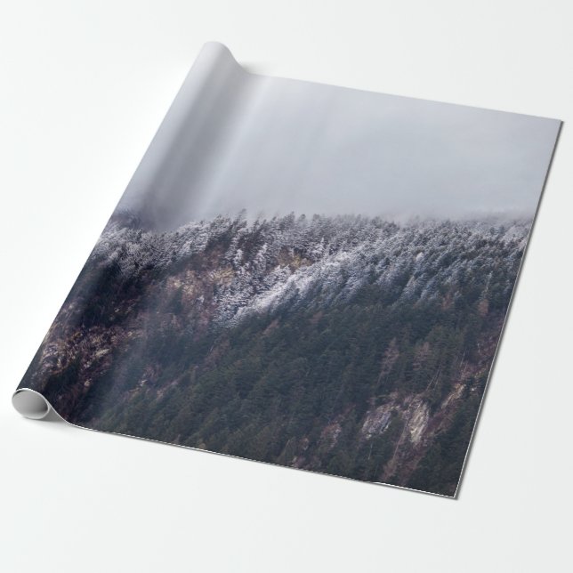PAPEL DE REGALO FOTOGRAFÍA DE PAISAJE DE MONTAÑA (Desenrollado)