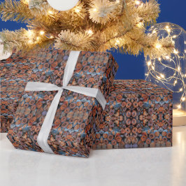 Papel De Regalo Fotografía de patrón de troncos de árbol cortados 