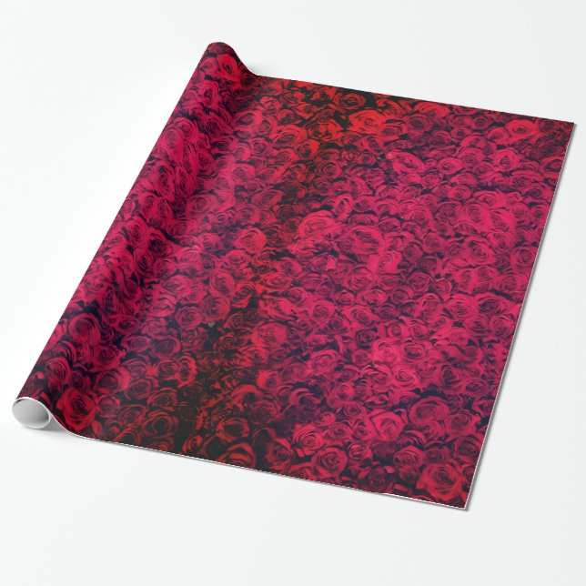 Papel De Regalo Fotografía de Roses Rojos| (Desenrollado)