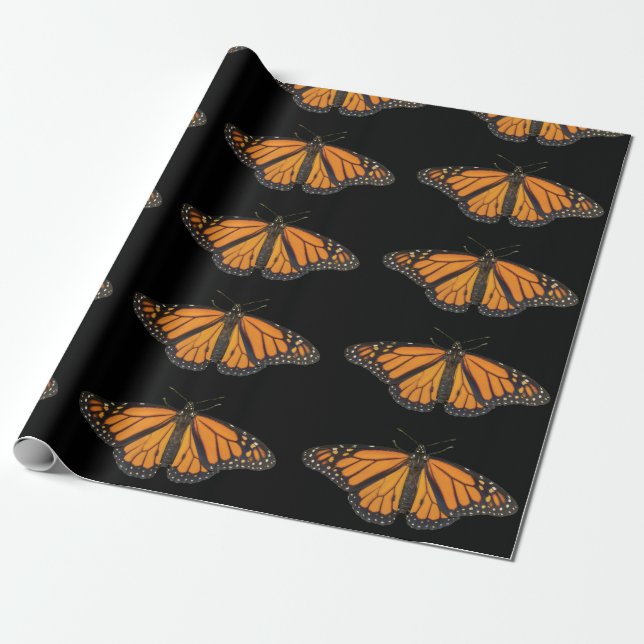 Papel De Regalo Fotografía del ala mariposa naranja (Desenrollado)