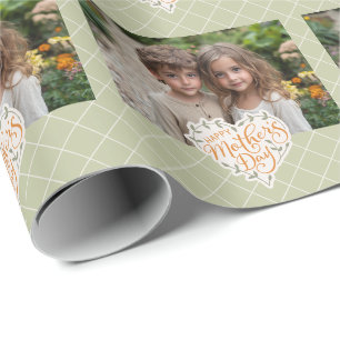 Papel De Regalo Fotografía del corazón del Día de la Madre