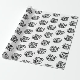 Papel De Regalo Fotografía en Blanco y Negro Logotipo de Cámara Gr