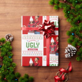 Papel De Regalo Fotografía: Navidades feos, suéter de color verde