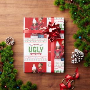 Papel De Regalo Fotografía: Navidades feos, suéter de color verde