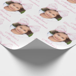 Papel De Regalo Fotografía: Niña Primera Navidad