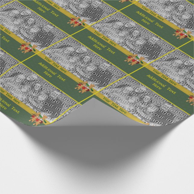 Papel De Regalo Fotografía personalizada de feriado para hombres d (Esquina)