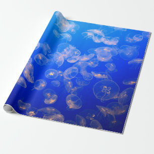 PAPEL DE REGALO FOTOGRAFÍA SUBMARINA DE JELLYFISH