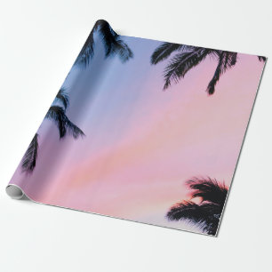 Papel De Regalo Fotografías de bajo ángulo de cocoteros durante lo