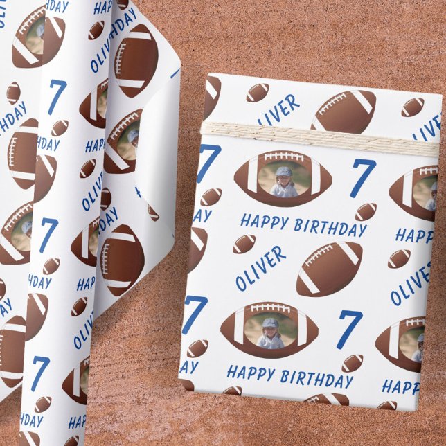 Papel De Regalo Fotos de cumpleaños de la Bola de Fútbol Americana (Subido por el creador)